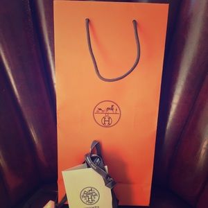 Hermès retail store shopping bag.